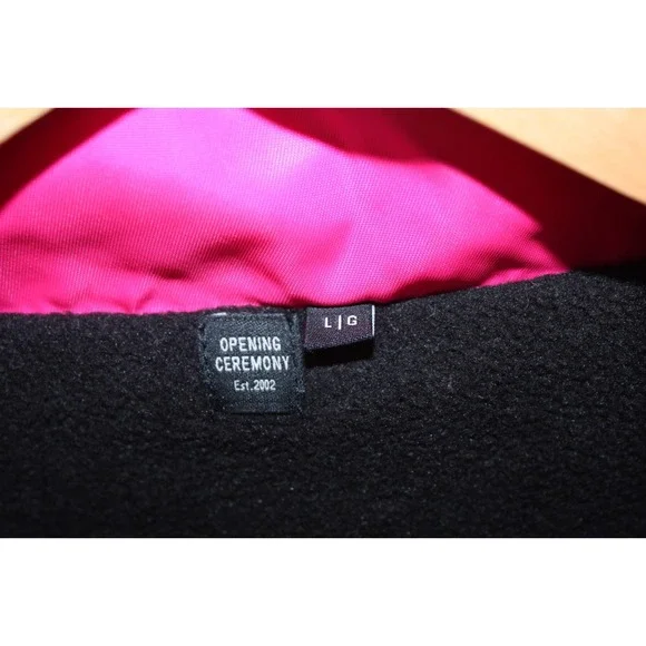 Opening Ceremony Men's Large Multicolor Retro Fleece Lined Jacket
